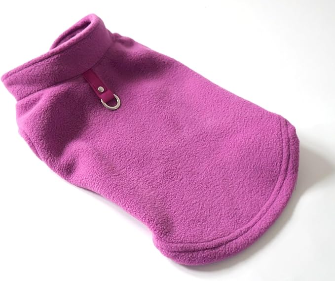 JACKO & CO - Fleece Vest Dog Sweater with Leash Ring - Soft, Warm & Lightweight Pullover Coat for Small & Medium Dogs, Puppies & Cats - Cozy Fall/Winter/Spring Pet Jacket (Purple, XX-Large 25-35lbs)