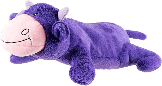 Hero Giant Chuckles Plush Dog Toy - Dog Squeaky Toys - Durable Toy with Grunt Squeaker, XL, Cow