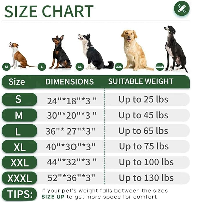 KHONSU PET Durable Tough Dog Bed - 800lbs Tear Strength Waterproof for Outdoor/Indoor Use Not for Aggressive Chewer (75lb Size XL)