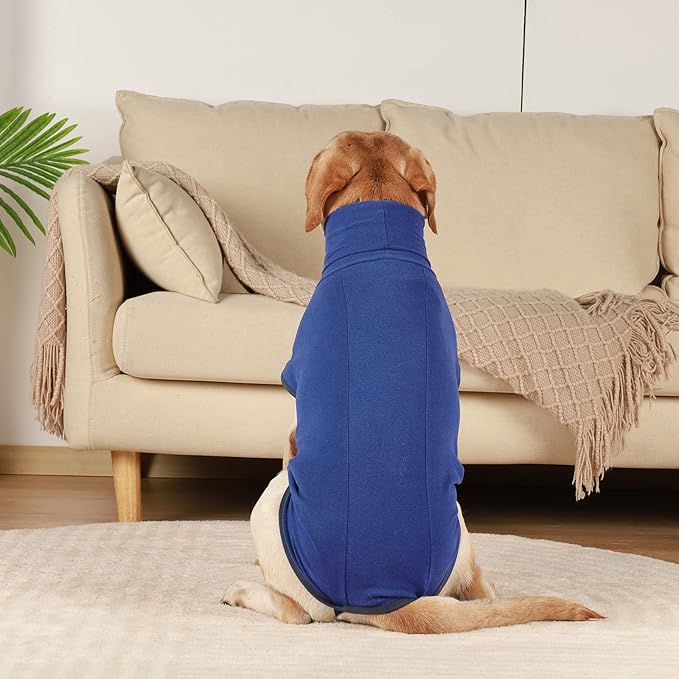 ROZKITCH Fleece Dog Sweaters for Small Dogs Male Female, Pet Windproof Warm Cold Weather Jacket Vest Cozy Jumpsuit Apparel Outfit Clothes for Walking Hiking Travel Sleep Blue XXS