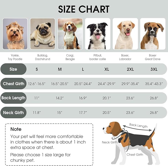 Queenmore Dog Coats for Large Breeds, Dog Snow Jacket, Adjustable Easy On Large Dogs Winter Jackets, Waterproof Cold Weather Pet Coat, Grey, L