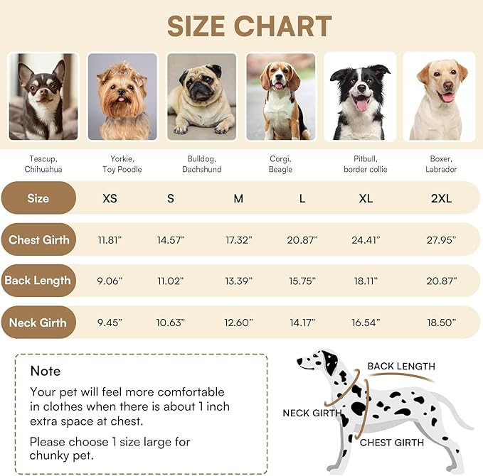 Queenmore Waterproof Dog Coat for Small Dogs,Reflective Windproof Dog Jackets with Leash Hole,Winter Dogs Coat with Zipper On Back,Warm Snowsuit with Fleece Lining（Brown,XS