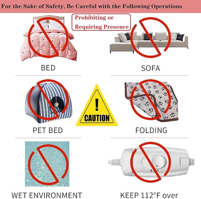 Heated Dog Bed Dog Heating Pad,Outdoor Doghouse Indoor Bed,Continuous High & Low Heater for Small Medium Pet Cat Puppy Puppies Chew Proof