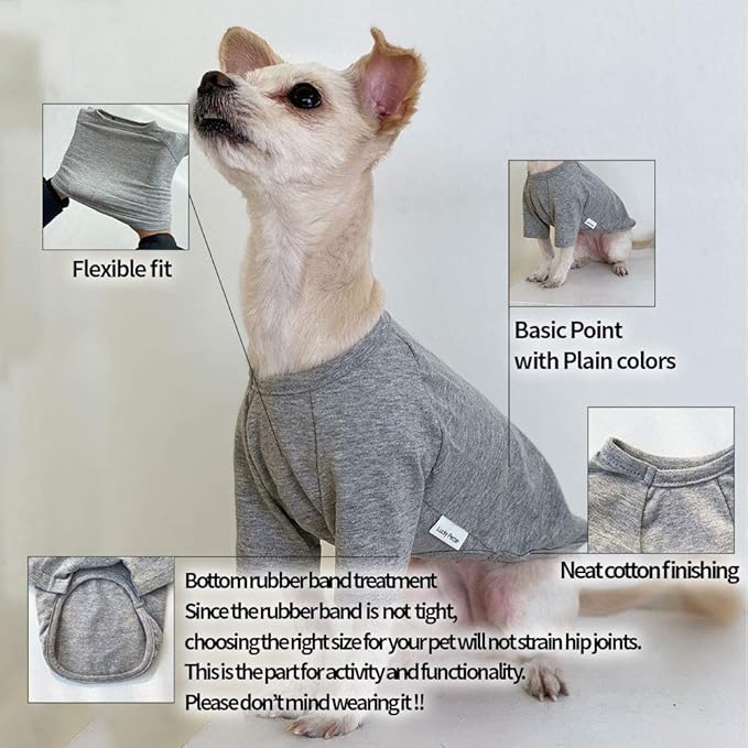 Dog Shirt for Small Dogs Plain T-Shirts Soft Breathable Dog Cotton Shirt pet Clothes (5X-Large, Mint)