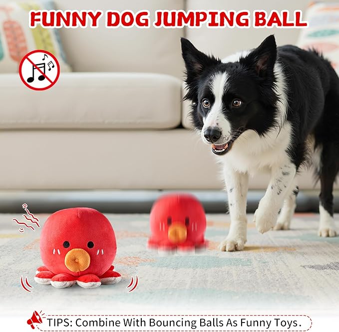 Interactive Dog Octopus Toy Cover, Plush Toy with Strong Zipper for Small Medium Large Dogs Play Keep Busy & Reduce Boredom, Puppy Toy Accessories Without Ball (Octopus Cover)
