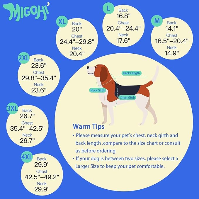 MIGOHI Dog Snow Jacket,Large Dog Winter Coat,Winter Jackets for Dogs,Fleece Jacket for Dogs Boy Girl,Pet Clothes for Hiking Camping,Corgi,Shibainu,L,Red