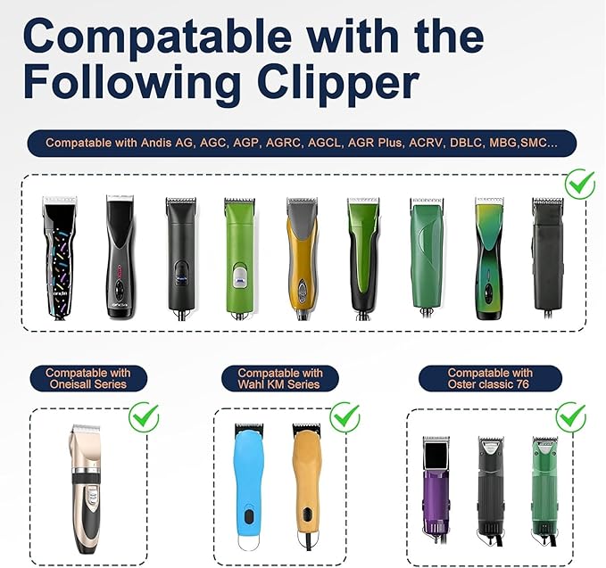 Clipper Blades Pet Grooming Clipper Replacement Blades Detachable Blade Compatible with andis/wahl/Oster Dog Clippers (4FC)