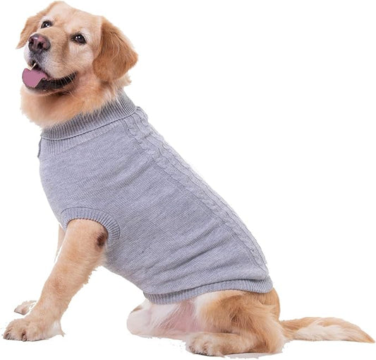 Dog Sweater for Small, Medium, Large Dogs - Warm Winter Classic Turtleneck Pet Clothes Coat for Puppies, Cats - Cute Christmas Sweaters for Girls Boys
