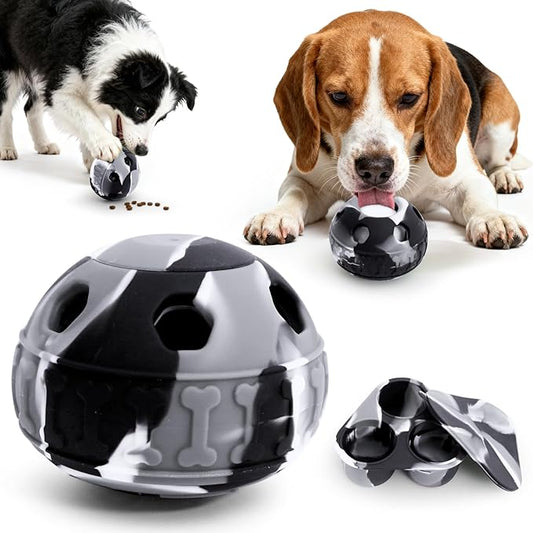 IFOYO Frozen Treat Dog Toy Ball for Small to Medium Dogs, Silicone Enrichment Dog Toys to Keep Them Busy, Reduce Anxiety, Puzzle Treat Dispensing Dogs Toys for Slow Food Training, Easy to Clean