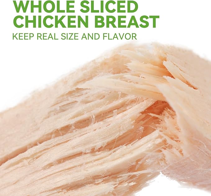 OPET Freeze Dried Chicken Breast Cat Treats for Cats & Dogs，Single Ingredient Grain Free High Protein Pet Food，Healthy Training Snacks ，(Chicken Breast-1.48 Ounce)