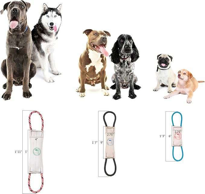 Rock-N-Rescue Hound Hose Firehose Dog Toy - Interactive Training Tug Rope from Durable Recycled Fire Hose. Indoor Outdoor Fetch Toy, Medium with Rescue Rope Handles