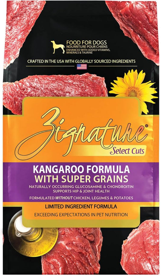 Zignature Select Cuts Kangaroo Formula 25lb Bag