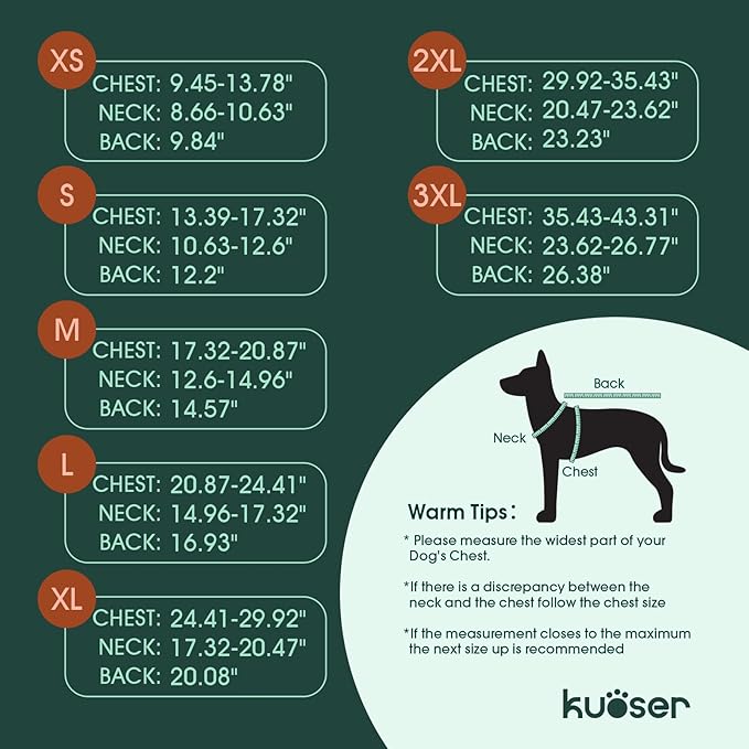 Kuoser Dog Coat Large, Cold Weather Reflective Waterproof Dogs Jacket with Warm Fleece Lining, Turtleneck Dog Winter Coat with Zipper, Doggy Snow Jacket Pet Coats for Small Medium Large Dogs, Blue XL