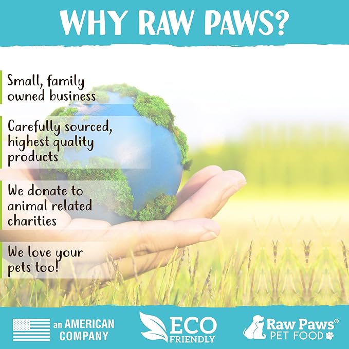 Raw Paws Signature Blend Pet Food for Dogs & Cats - Pork Recipe, 1-lb Rolls (20 Pack) - Fresh Raw Food Made in USA - Natural Dog Food Roll - Frozen Raw Pork Dog Food Log Diet