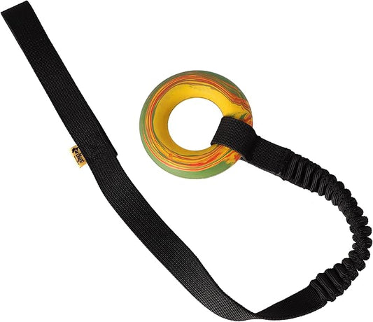Dingo Puller tug Toy for Dog with Bungee Handle for Dog Training, Agility, tug of war 15674