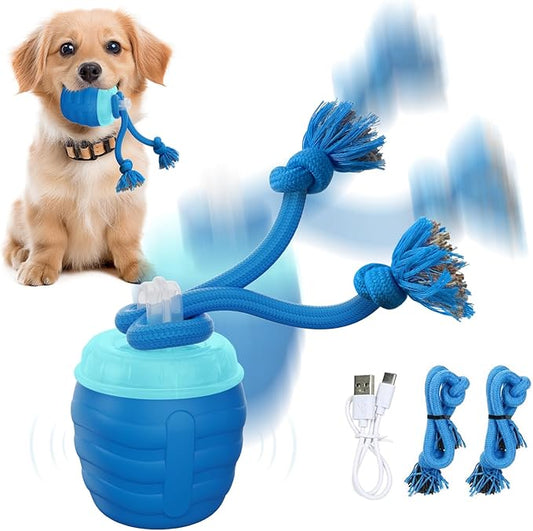 Interactive Dog Toys, [2025 Newly Upgraded] Interactive Dog Ball for Small Dogs, Automatic Moving Dogs Toy Wicked Ball for Boredom & Training, Play Music, USB Rechargeable(Blue)