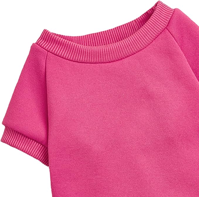 Puppy Sweater for Small Dogs Clothes Warm Winter Cat Clothe Pet Sweatshirt Knitwear Doggie Kitten Clothing, Rose, Medium