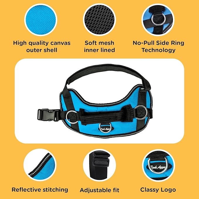 Bark Appeal Pink Camo No-Pull Dog Harness for Medium to Large Sized Pets – Adjustable, Reflective Vest with 3 Leash Clips for Added Control, Easy Walks & Training – Large