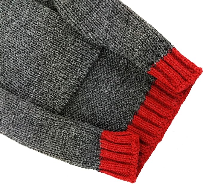 PETCARE Reindeer Christmas Dog Sweater Gray Cat Sweater Vest Cartoon Elk Pet Holiday Dog Clothes Puppy Sweaters for Small Medium Large Dogs Cats Fall Winter Outfits Xmas Dogs Costume,Small