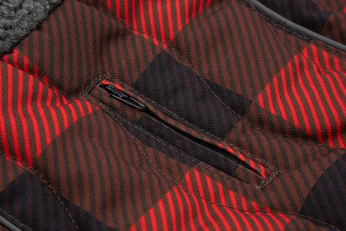 King Buck Quilted Dog Jacket, Buffalo Red, M/L, KB-QJKT-RDBFL-M/L-1