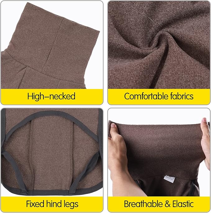 Dog Sweater Pullover Cold Weather Vest for Dogs Dog Sweatshirt & Jacket for Indoor and Outdoor Use (X-Large, Brown)