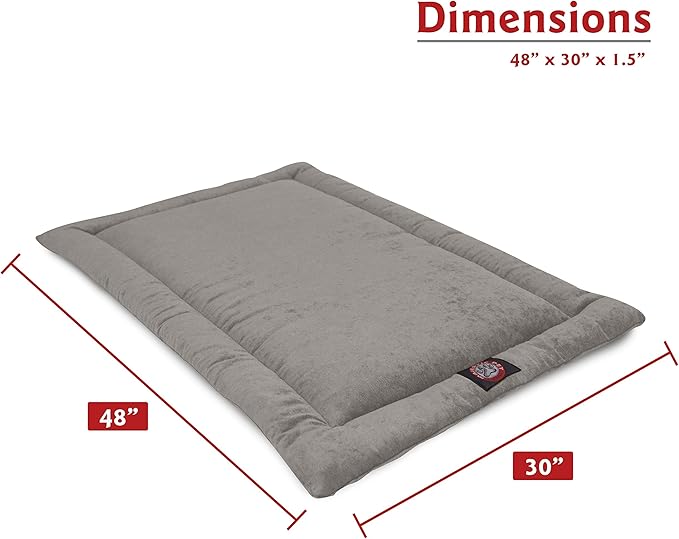 Majestic Pet Orthopedic Memory Foam Dog Crate Mat - Plush Pet Bed Pad for Crates & Kennels | USA Crafted | 48"x30" Villa Vintage