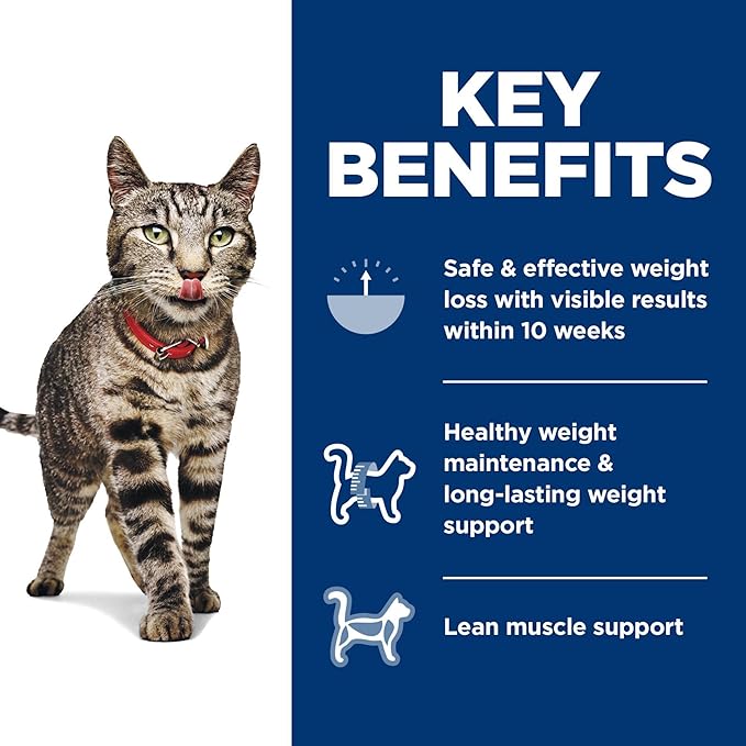 Hill's Science Diet Perfect Weight, Adult 1-6, Weight Management Support, Dry Cat Food, Chicken Recipe, 15 lb Bag