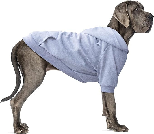 Extra Large Dog Clothes Hoodies Zip Up Sweaters for Big Dogs Great Dane Caucasian Sheepdog Grey 9XL