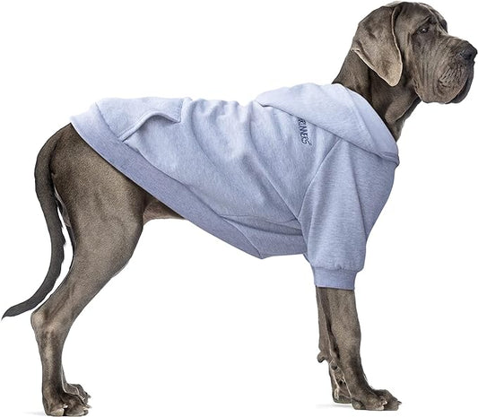 Extra Large Dog Clothes Hoodies Zip Up Sweaters for Big Dogs Labrador Golden Retriever Grey 5XL