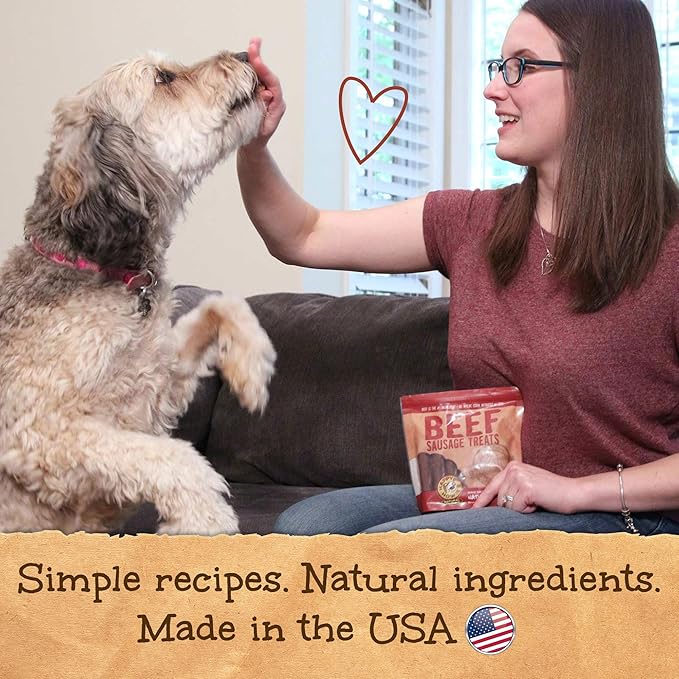 Happy Howie's Sausage Treats - Healthy Dog Treats, Flavorful Slow Cooked Beef, Natural Ingredients, Hormone Free - Beef, 36 Count (Pack of 1)
