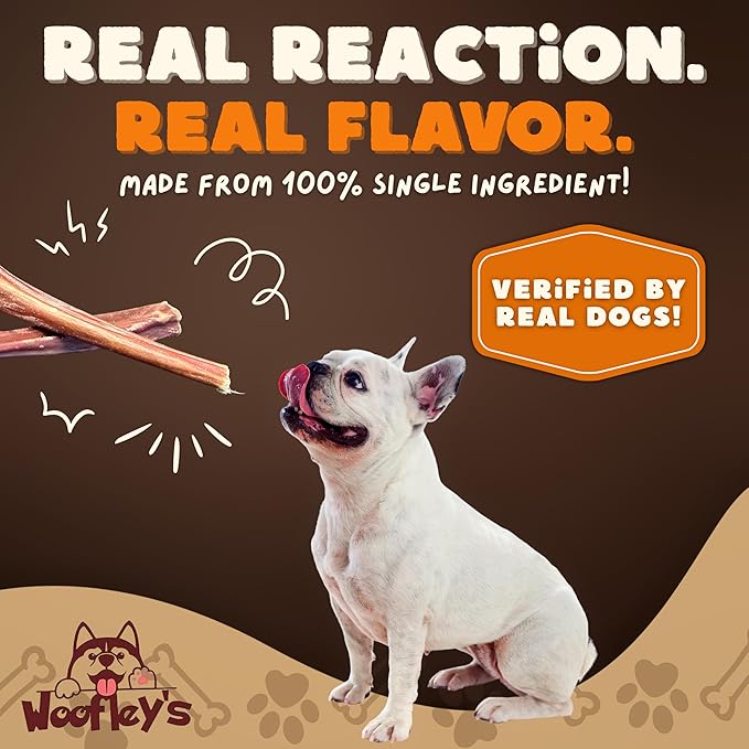 Woofley's - Esophagus Stick (1 Pound)- Gullet Sticks for Dogs - Safe Jerky Dog Chews -Easily Digestible Dog Jerky Bully Sticks