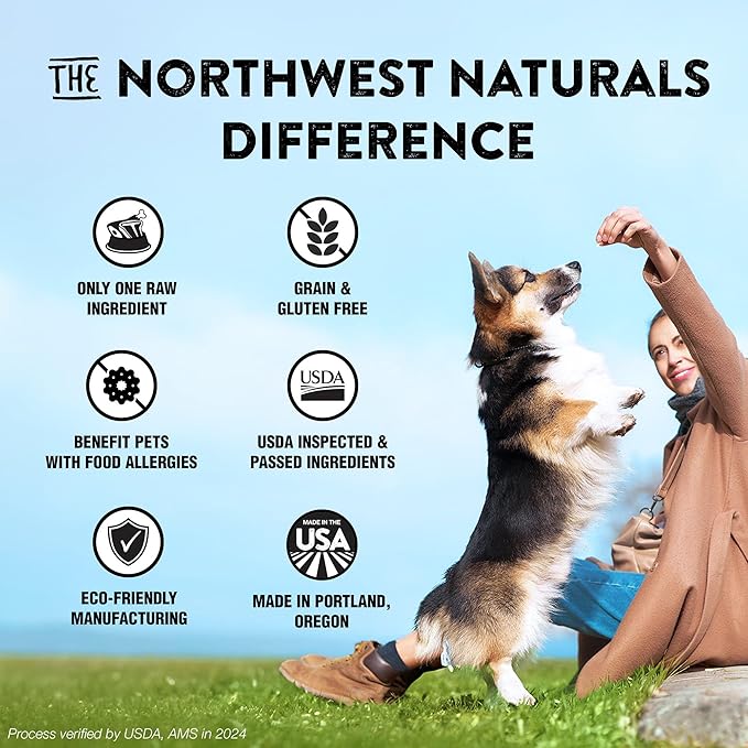 Northwest Naturals Raw Rewards Freeze-Dried Chicken Breast Treats for Dogs and Cats - Bite-Sized Pieces - Healthy, 1 Ingredient, Human Grade Ingredients, Natural, Made in USA, 10 Oz (Pack of 2)