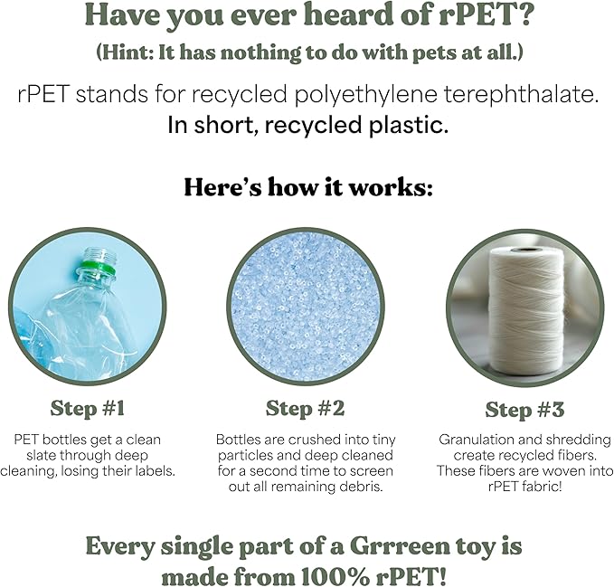 Dog Toys | Plush Toy Elephant Stuffed Animal for Dogs | Small Eco Friendly Toy - Easy to Clean and Made from Non Toxic Materials