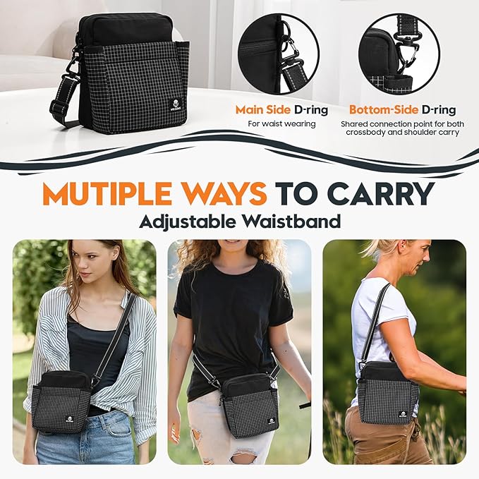 Large Capacity Dog Treat Pouch –Training Treat Bag with Magnetic Pocket, Built-in Poop Bag Holder, Clicker & Collapsible Bowl, Dog Walking Bag for Pet Training – Black
