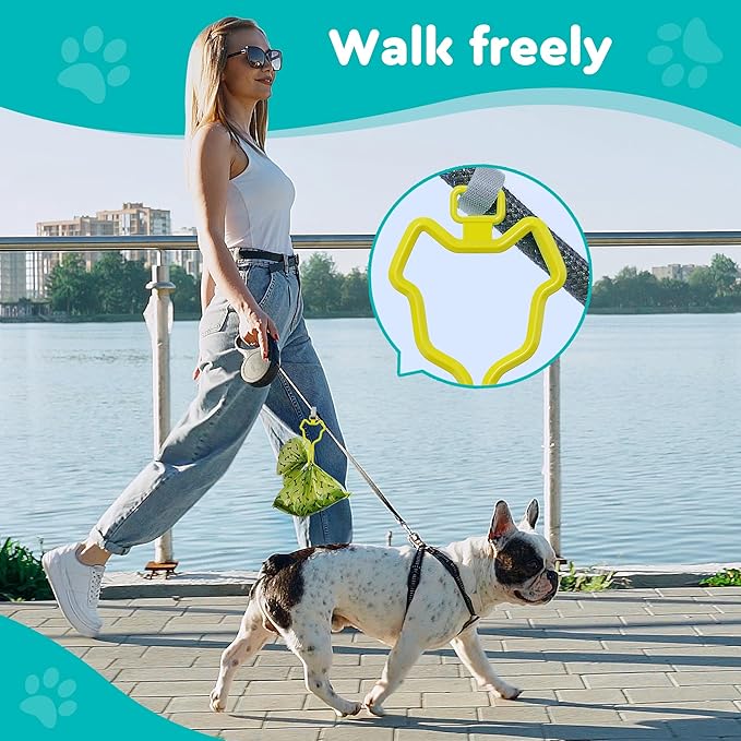 Dog Poop Bag Dispenser Wall Mount with 2Pcs Holders, Magnetic Door Closure,Metal,Corrosion-resistant,High Capacity,Suitable for Indoor, Outdoor, Parks, Beaches, Courtyards, Excluding bag rolls