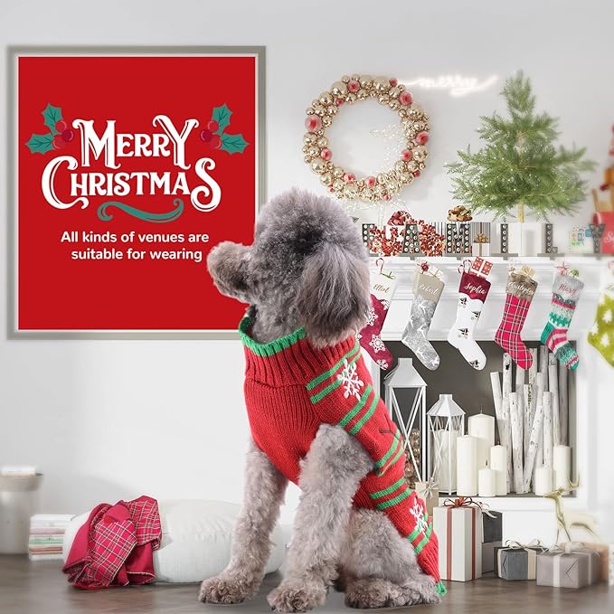 PETCARE Red Snowman Dog Sweater Christmas Dog Sweaters Vest Ugly Snow Xmas Puppy Costume Pet Holiday New Year Fall Winter Clothes for Small Medium Large Dogs Cats Pullover Sweaters Outfits,Small