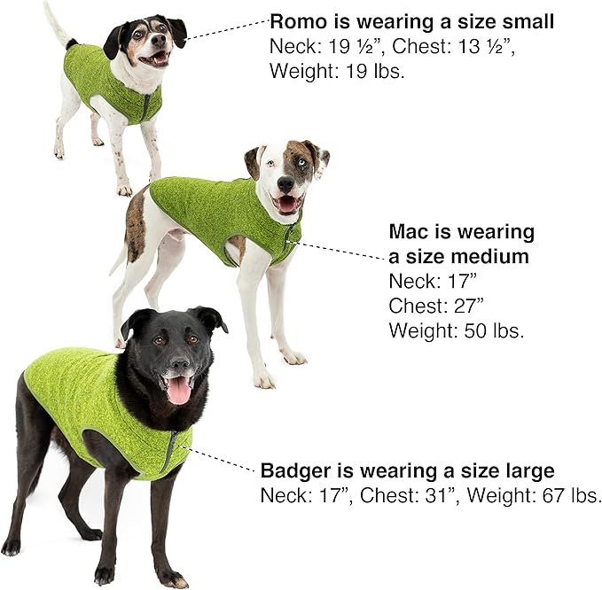Kurgo Core Dog Sweater - Knit Dog Sweater with Fleece Lining, Zipper Opening for Harness, Adjustable Neck, Year-Round Cold Weather Pet Jacket for Small Dogs (Heather Orange, Small)