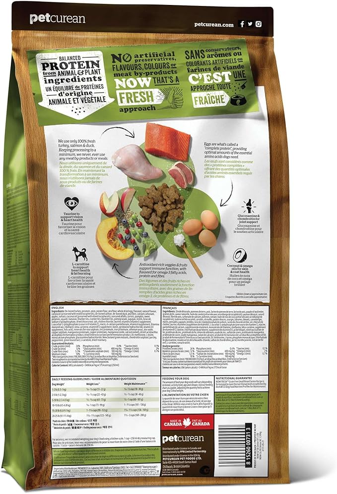 Now Fresh Grain-Free Small Breed Senior Dry Dog Food with Turkey, Salmon & Duck, Premium Kibble Made with Real Meat & Fish, Chicken-Free, Added Glucosamine & Chondroitin for Healthy Joints, 6 lb Bag
