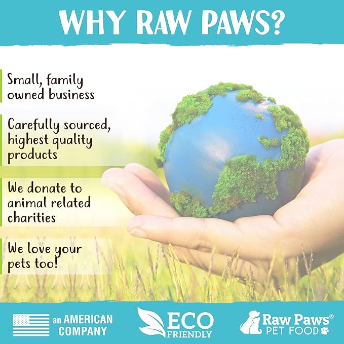 Raw Paws Signature Blend Pet Food for Dogs & Cats - Beef Recipe, 1-lb Rolls (20 Pack) - Fresh Pet Food Made in USA, Grass-Fed Beef, Natural Dog Food Rolls, Raw Frozen Dog Food & Cat Food