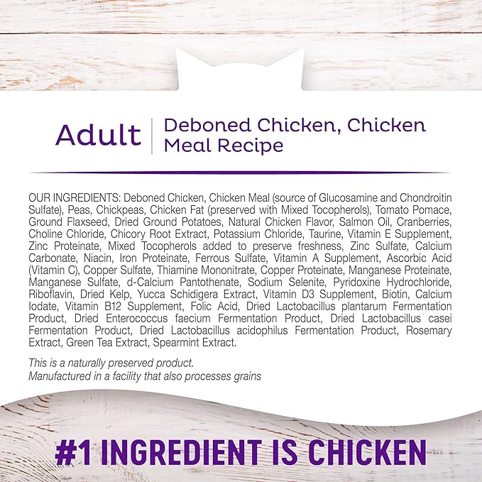 Wellness Natural Pet Food Complete Health Natural Grain Free Deboned Chicken & Chicken Meal Dry Cat Food, 11.5 Pound Bag (Pack of 2)