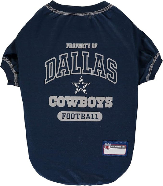 NFL Dallas Cowboys Dog T-shirt Small. - Licensed Shirt for Pets Team Colored with Team Logos- Premium Stretchable Materials for the comfort of your Dog & Cat