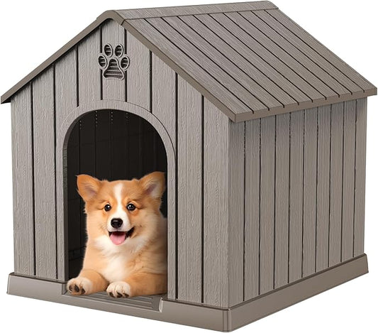 Vixzen Dog House Outdoor & Indoor Resin Snug Small Dog Bed for Daily Comfort