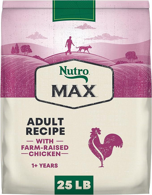 Nutro Max Adult Dry Dog Food with Farm-Raised Chicken, 25 lb. Bag