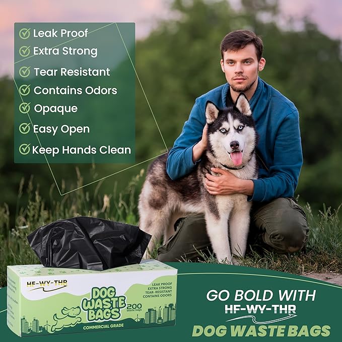 Large, Strong, Leak-proof Dog Waste Bags - 800 Count, 15 Pound Capacity, Opaque, Black Color, Ideal for Indoors and Outdoors