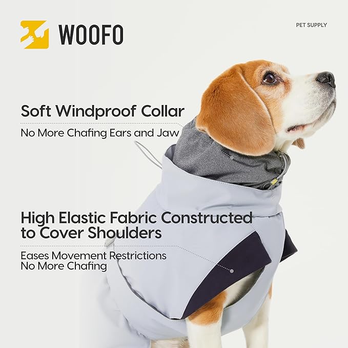 Dog Slip-on Winter Coat, Warm,Lightweight, Adjustable and Easy to Wear for Cold Weather | Waterproof & Windproof Padded Dog Winter Jacket(Glacier Grey, 2XS)