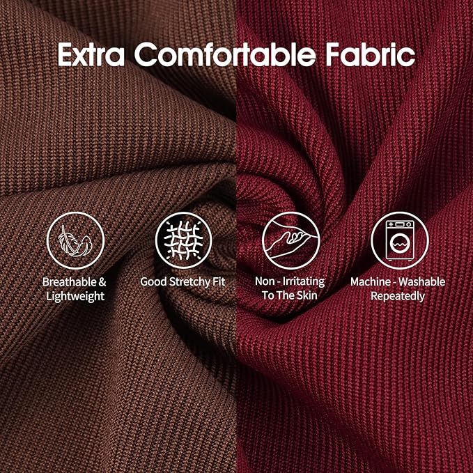 IECOii 2 Pack Large Dog T-Shirt | Non-Restrictive Fit for Running, Breathable Summer Wear - Non-stuffy Design - Keeps Pups Comfortable in Hot Weather, Coffee+DarkRed, 2XL