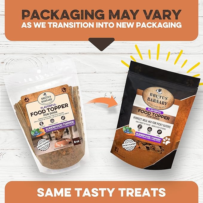 Dog Food Topper - Super Foods - Enhance Your Dogs Meal with This Healthy Vegan Flavor Packed Mix - Sprinkle On Dog Food Flavoring for Picky Eaters - Blueberries, Carrots, Spinach, Sweet Potato - 16oz