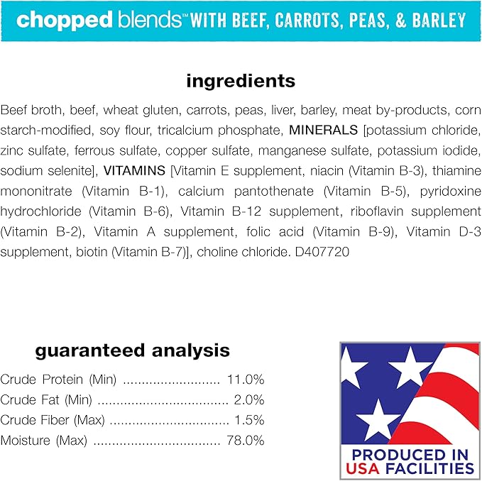Beneful Purina Wet Dog Food Variety Pack, Chopped Blends - (12) 10 oz. Tubs (Pack of 2)