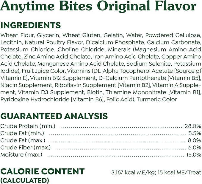Greenies Anytime Bites Dog Treats, Original Flavor, 10.3 oz. Bag