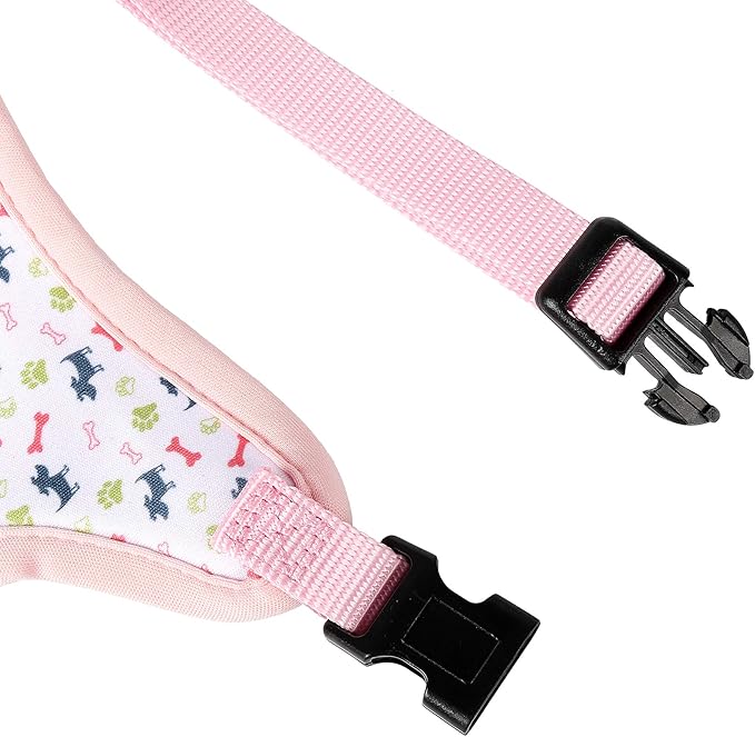 Mile High Life Step in Dog Harness for Small Dogs No Pull, Easy Get on Air Mesh Vest Harness, Adjustable Easy Closures Both Neck and Chest (Pink, S Chest 13.1"-19.6")